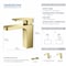 Kibi Blaze Single Handle Bathroom Vanity Sink Faucet with Pop Up Drain C-KBF1017BG-KPW100BG - alternate 9